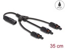 Delock Splitter Kabel DL4 1x Stecker zu 3x Buchse 4 mm², 35 cm