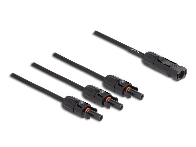Delock Splitter Kabel DL4 1x Stecker zu 3x Buchse 4 mm², 35 cm