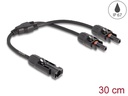 Delock Splitter Kabel DL4 1x Stecker zu 2x Buchse 4 mm², 30 cm