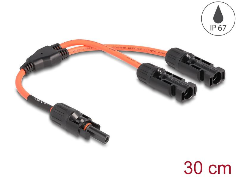 Delock Splitter Kabel DL4 1x Buchse zu 2x Stecker 4 mm², 30 cm