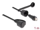 Delock Patchkabel mit Verschlusskappe Cat 6, STP, 1 m, Schwarz