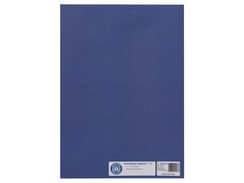 HERMA Einbandpapier A4 Recycling Dunkelblau