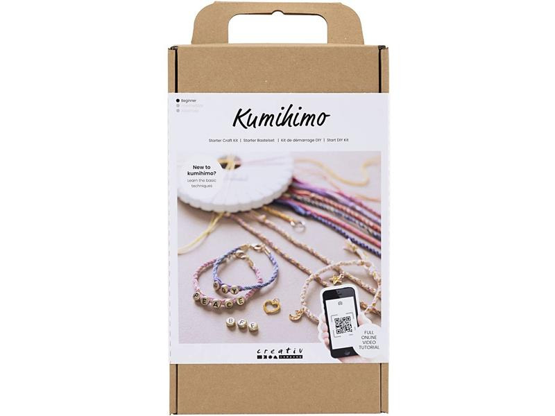 Creativ Company Bastelset Starter Kumihimo Anhänger, Perlen