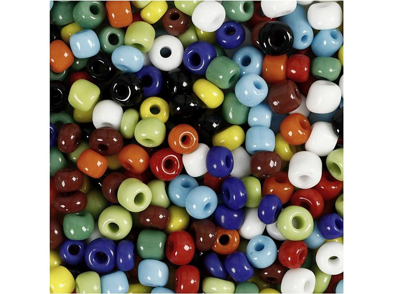 Creativ Company Rocailles-Perlen 130 g, Mehrfarbig