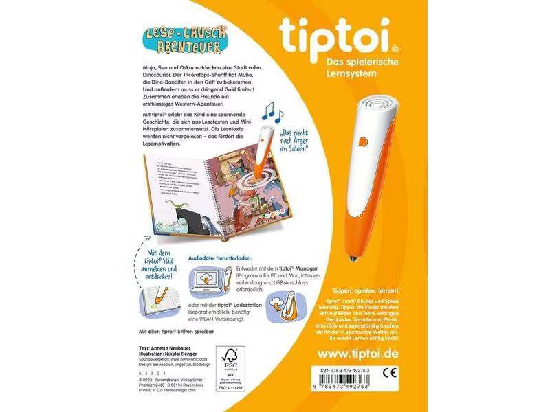 tiptoi Lernbuch Lese-Lausch-Abenteuer Dino-Stadt