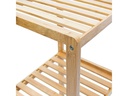 relaxdays Badezimmerregal mit 4 Ablagen 110 x 34 x 34 cm, Nature