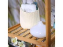 relaxdays Badezimmerregal mit 4 Ablagen 110 x 34 x 34 cm, Nature