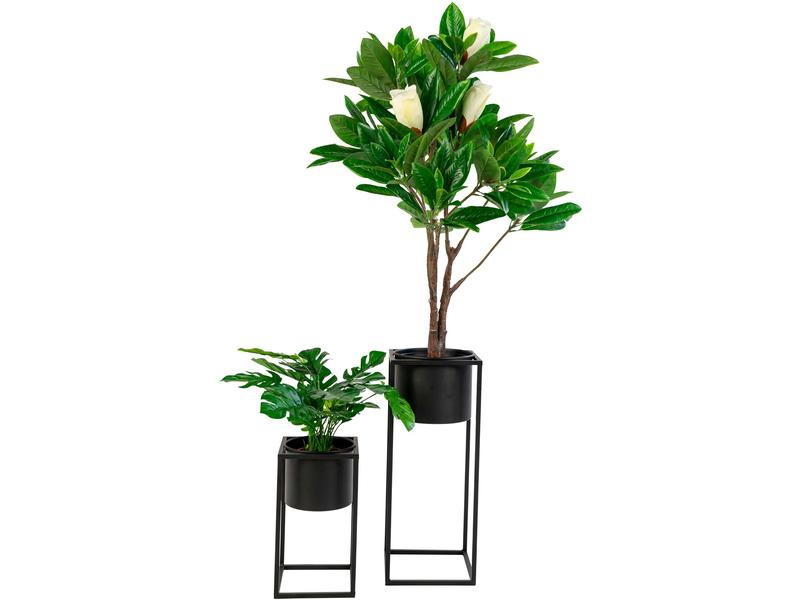 House Nordic Blumentopf Marla 2 Stück, Schwarz