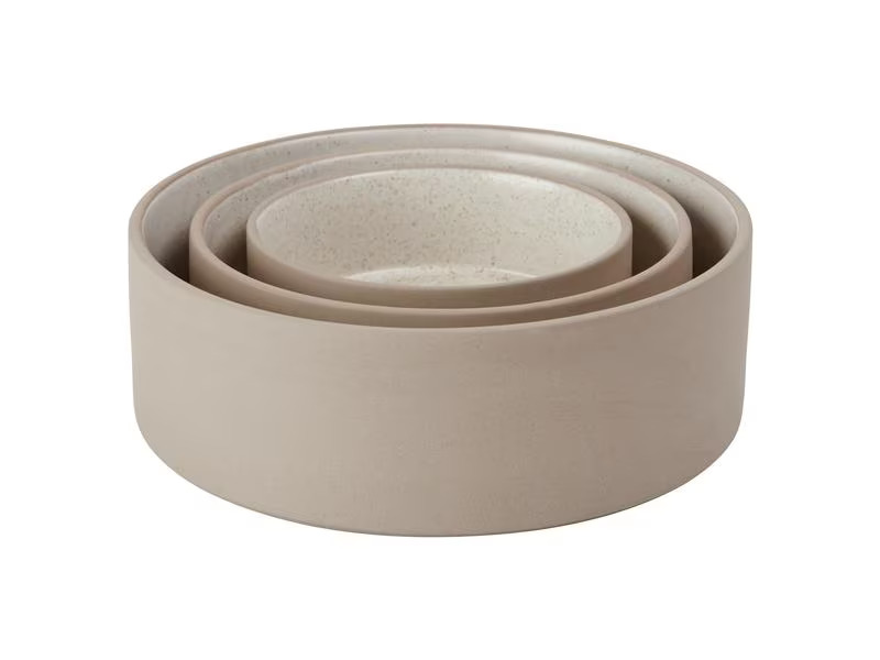 OYOY Keramiknapf Sia L, Ø 19.5 x H 6.5 cm, Offwhite