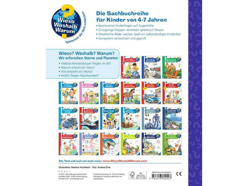 Ravensburger Kinder-Sachbuch WWW Wir erforschen Sterne und Planeten