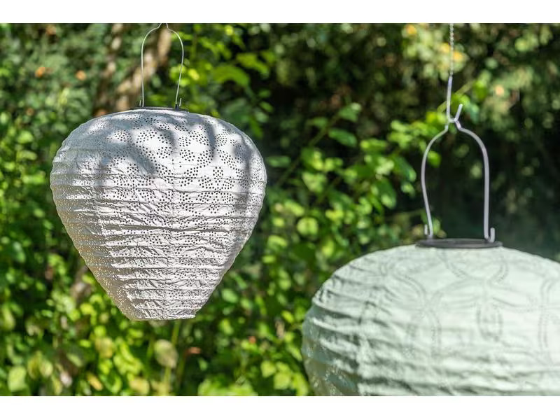 STT Lampion Solar, Drop, Ø 30 cm, Weiss