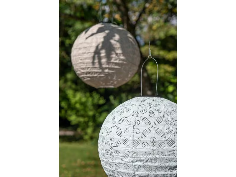 STT Lampion Solar, Rund, Ø 30 cm, Hellblau