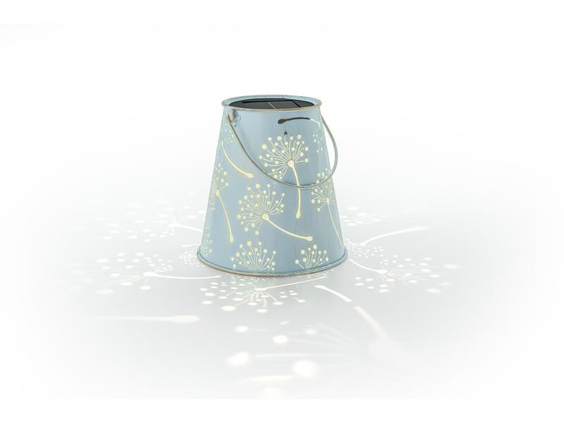 STT Laterne Solar Antic Dandelion 15 cm Hellblau