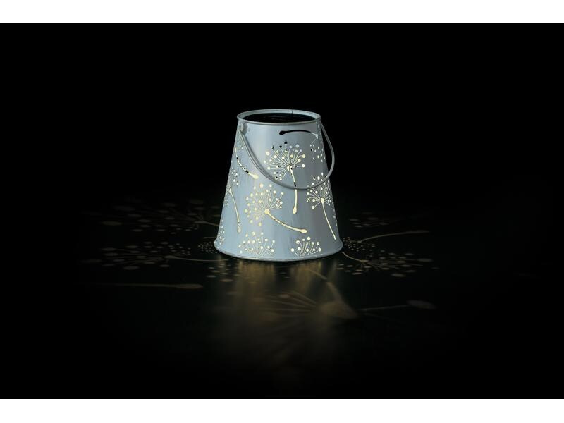 STT Laterne Solar Antic Dandelion 15 cm Hellblau