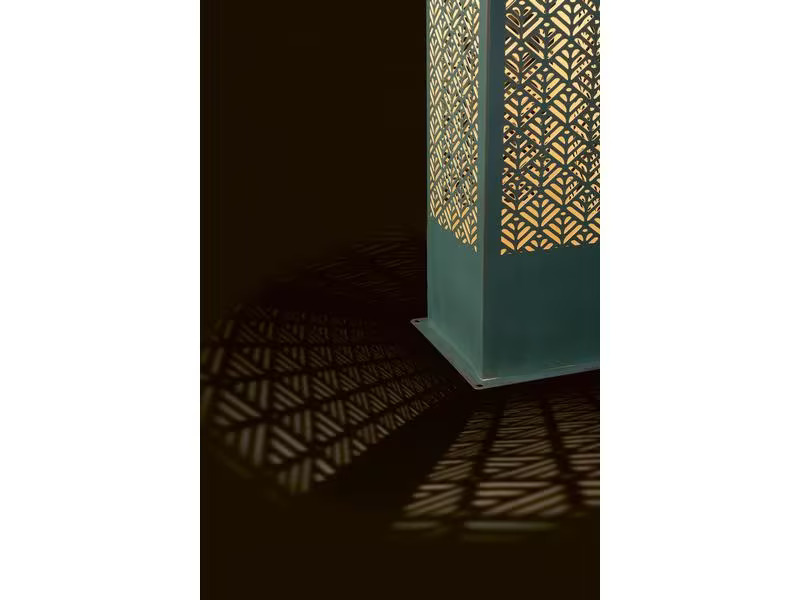 STT Windlicht Solar Antic Pillar Sofia, 78 cm, Aqua
