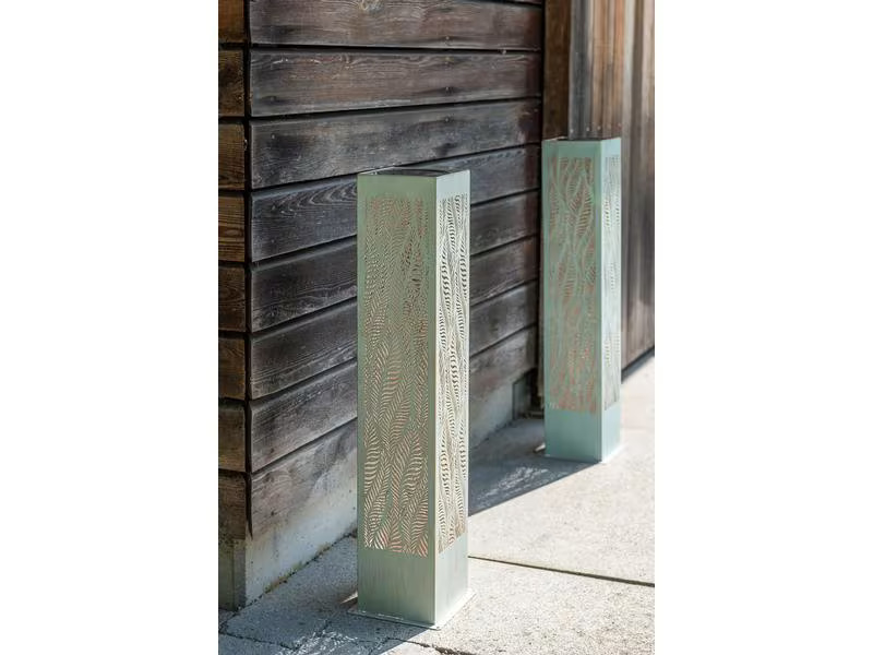 STT Windlicht Solar Antic Pillar Lara, 78 cm, Mint