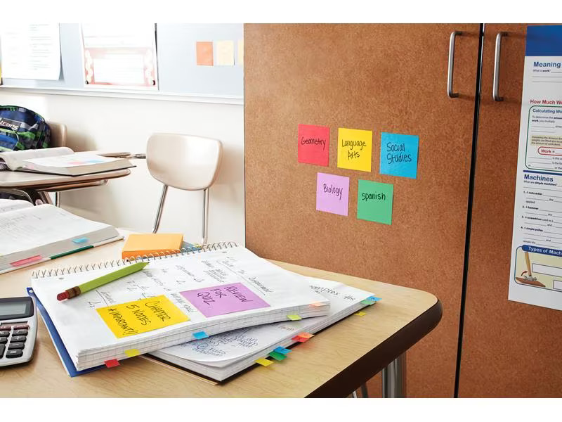 Post-it Notizzettel Super Sticky 47 x 47 mm, Playful, 12 Blöcke