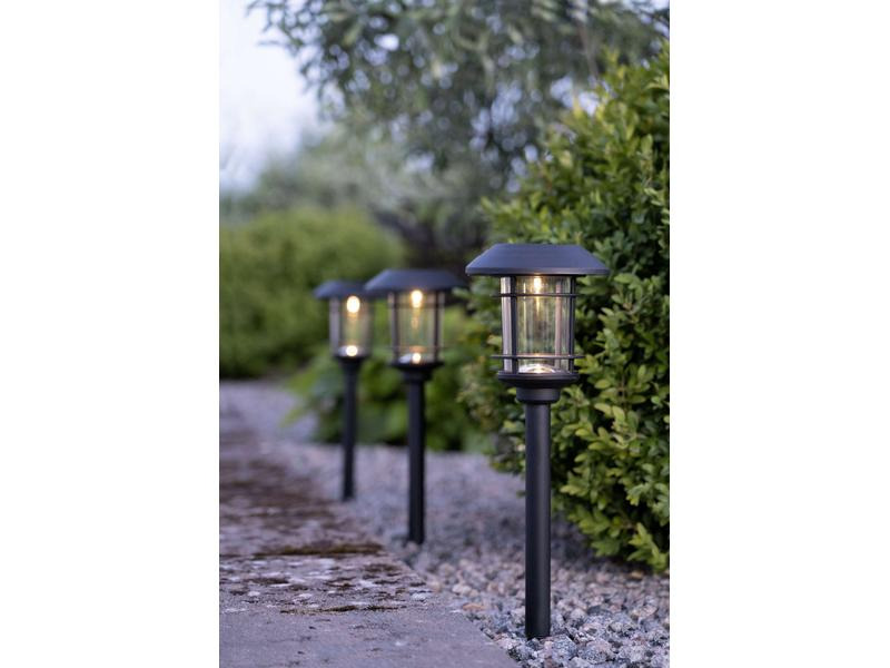 Star Trading Gartenlicht Solar Fride Schwarz, 3 Stück