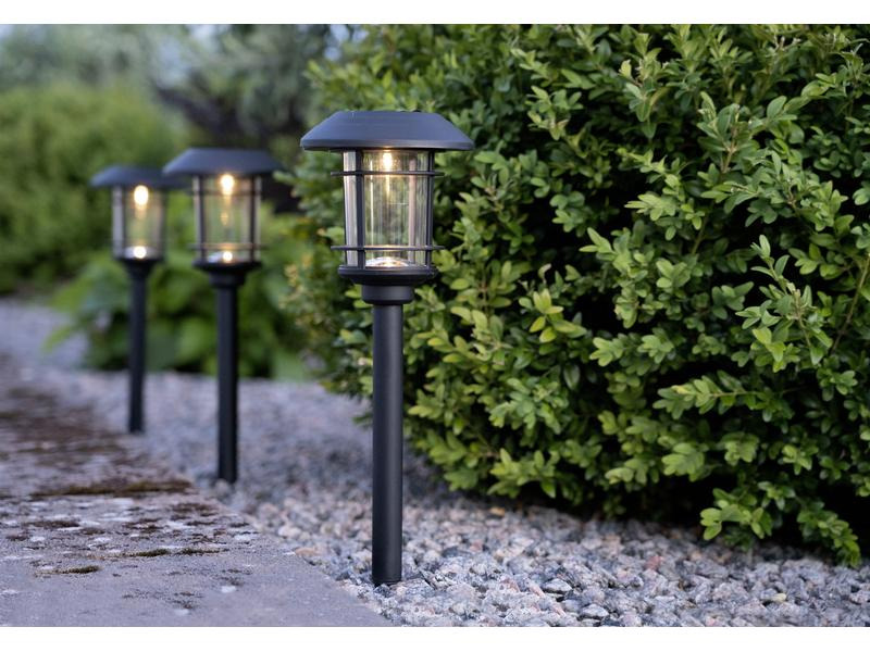Star Trading Gartenlicht Solar Fride Schwarz, 3 Stück