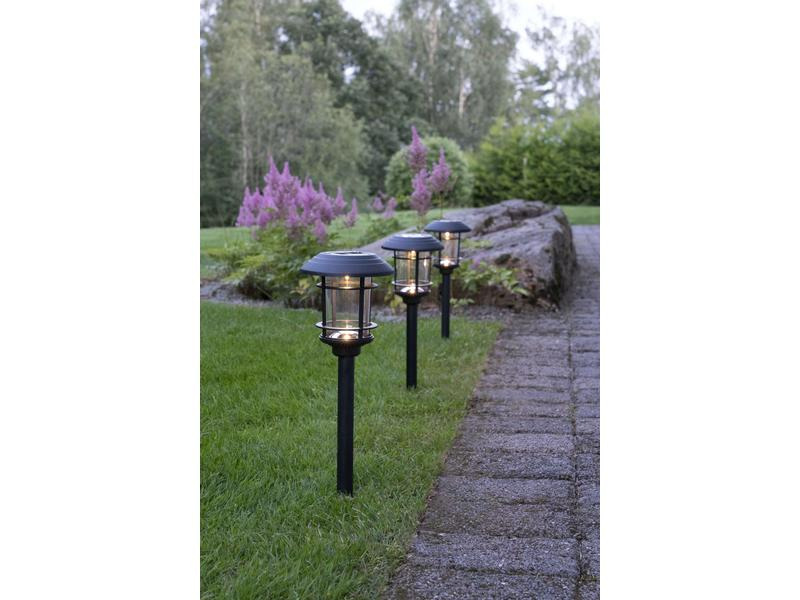 Star Trading Gartenlicht Solar Fride Schwarz, 3 Stück