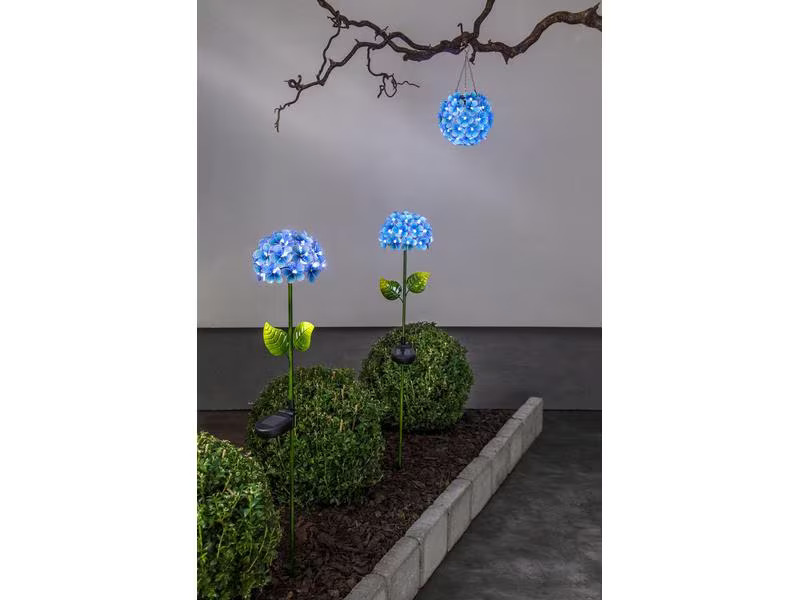 Star Trading Gartenlicht Solar Hortensia, Blau