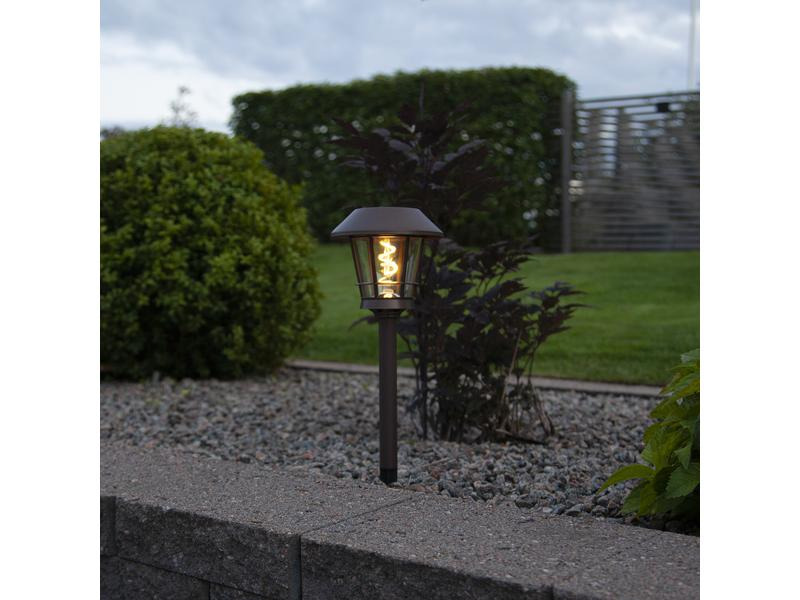 Star Trading Gartenlicht Solar-Pollerleuchte Fergus, Braun