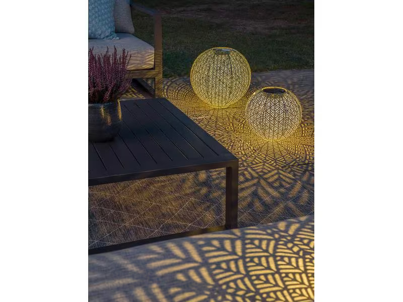 STT Windlicht Solar Antic Ball Sofia, Ø 40 cm, Aqua