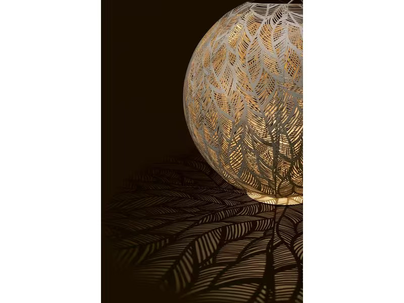STT Windlicht Solar Antic Ball Julia, Ø 40 cm, Alt Weiss