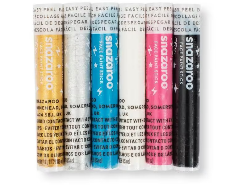 Snazaroo Zubehör Schminkstifte Mädchen, 6 Stück