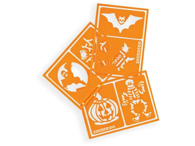 Snazaroo Zubehör Schablonen Halloween, 6 Stück