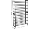 Songmics Schuhregal 92.2 x 163.5 cm, Schwarz