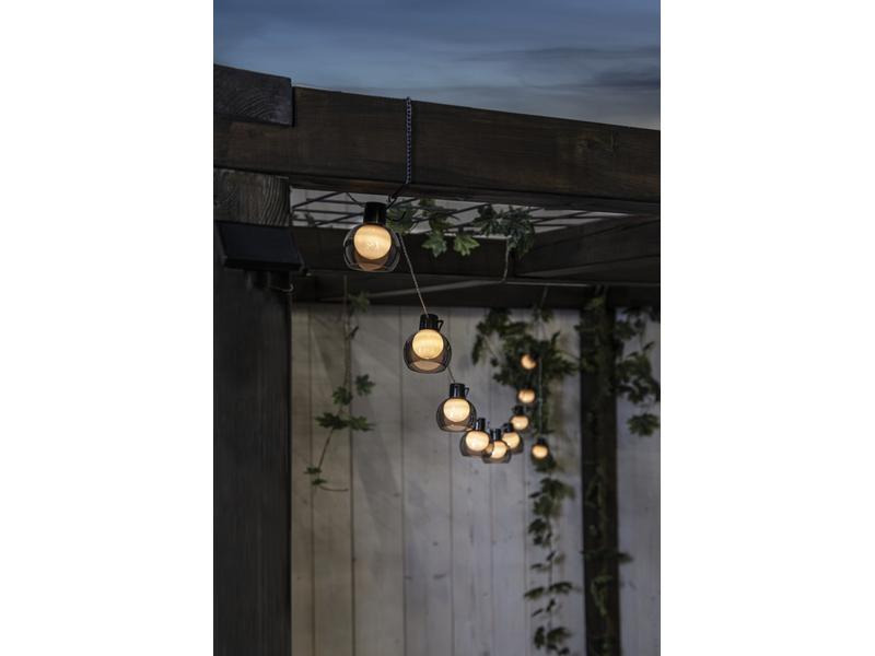 Star Trading Lichterkette Solar Smoky 270 cm, Grau