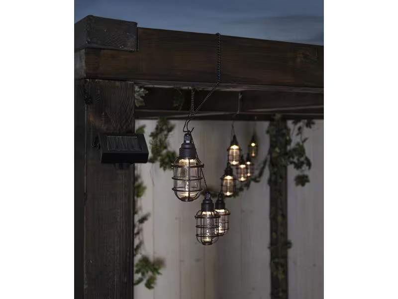 Star Trading Lichterkette Solar Cage 210 cm, Schwarz