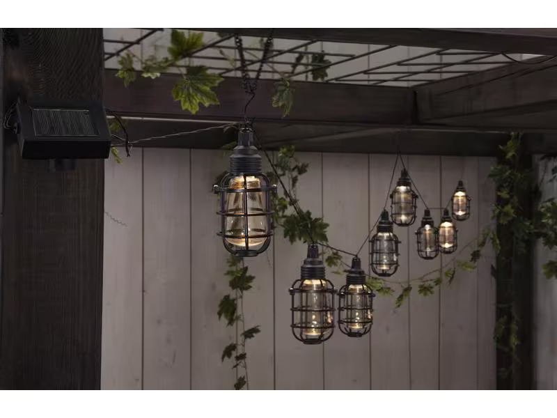Star Trading Lichterkette Solar Cage 210 cm, Schwarz