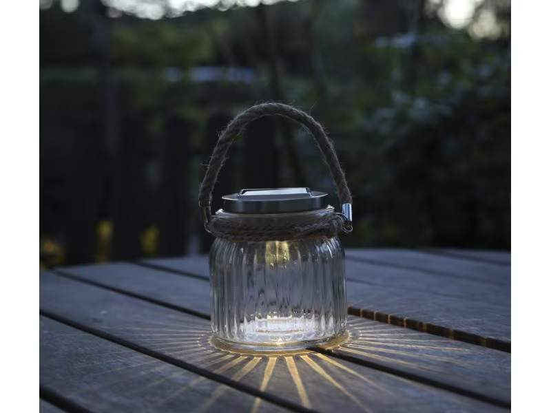 Star Trading Laterne SOLAR JAMJAR Transparent