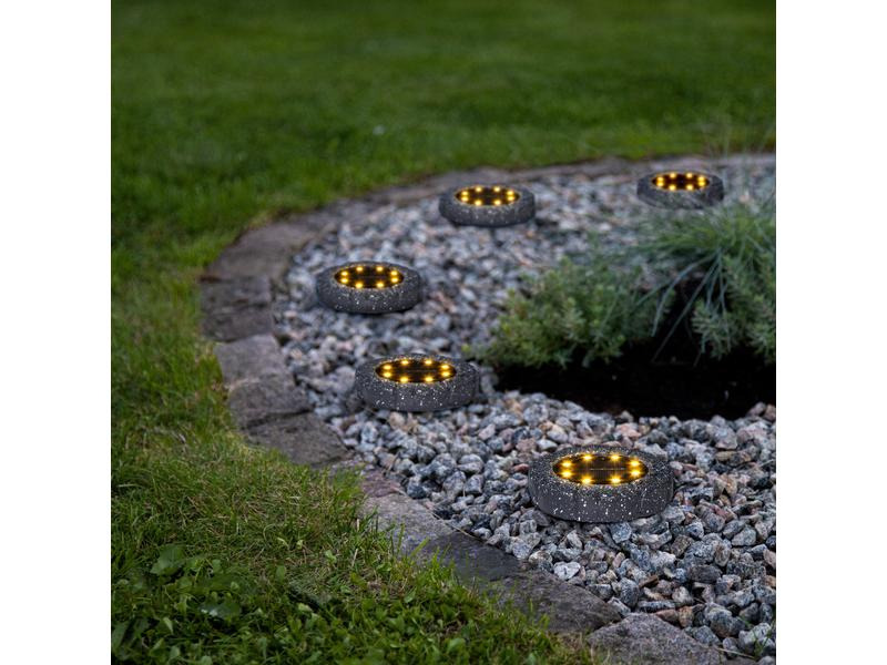 Star Trading Gartenlicht Solar-Spotlight, 2er Set, Grau