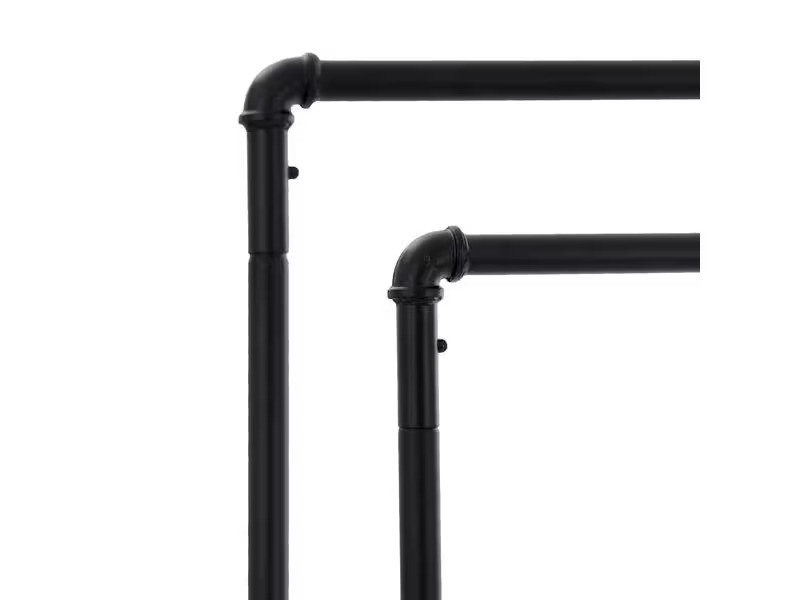 Songmics Garderobenständer Wasserrohr-Design 146 - 162 cm, Eisen