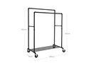 Songmics Garderobenständer Wasserrohr-Design 146 - 162 cm, Eisen