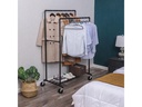 Songmics Garderobenständer Wasserrohr-Design 146 - 162 cm, Eisen
