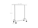Songmics Garderobenständer 110 - 150 cm, Metall