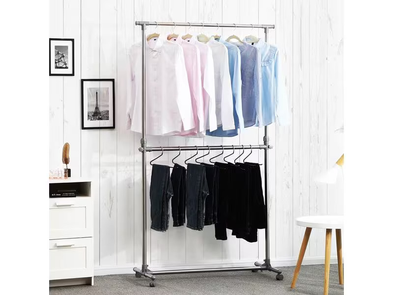 Songmics Garderobenständer 101 - 166 cm, Metall