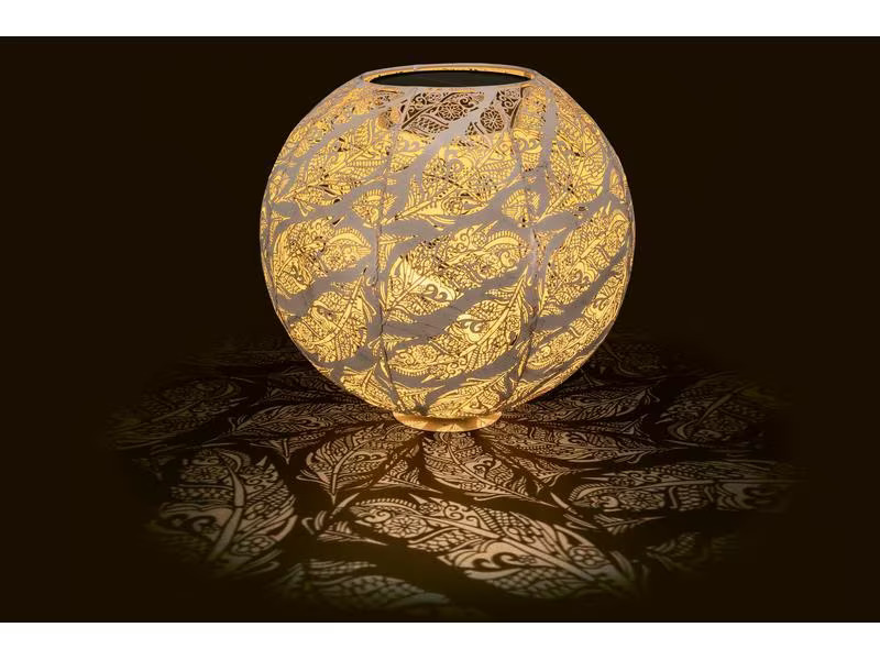 STT Windlicht Solar Antic Ball Feather, Ø 30 cm, Sand