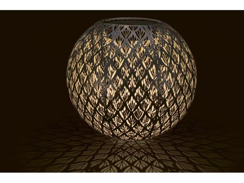 STT Windlicht Solar Antic Ball Emilia, Ø 40 cm, Marineblau