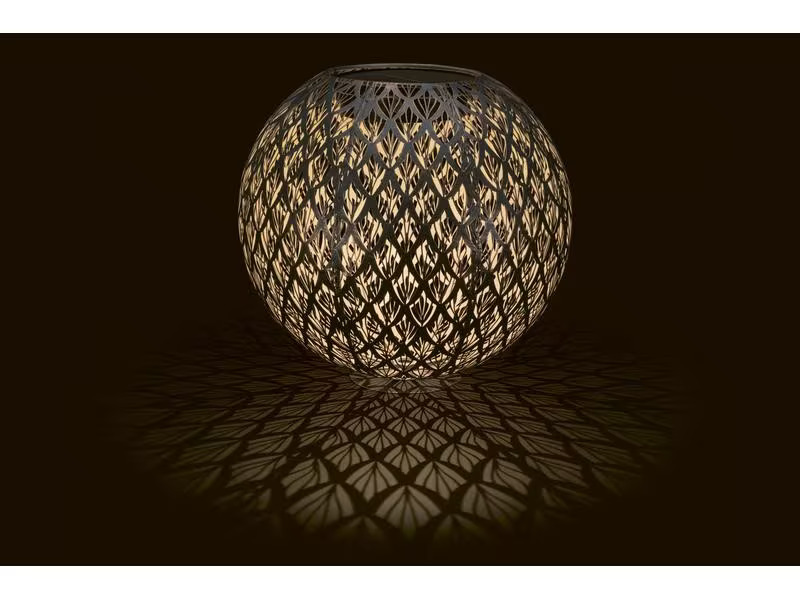 STT Windlicht Solar Antic Ball Emilia, Ø 30 cm, Marineblau