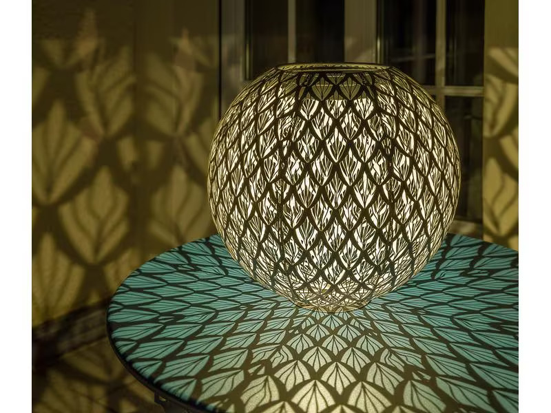 STT Windlicht Solar Antic Ball Emilia, Ø 30 cm, Marineblau