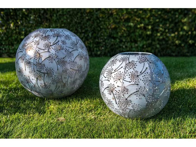 STT Windlicht Solar Antic Ball Dandelion 40, Blau