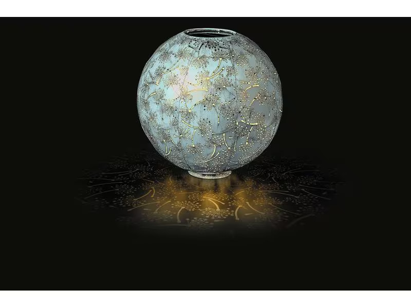 STT Windlicht Solar Antic Ball Dandelion 40, Blau