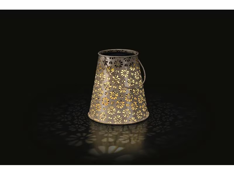 STT Laterne Solar Antic Lantern Platin, Grau