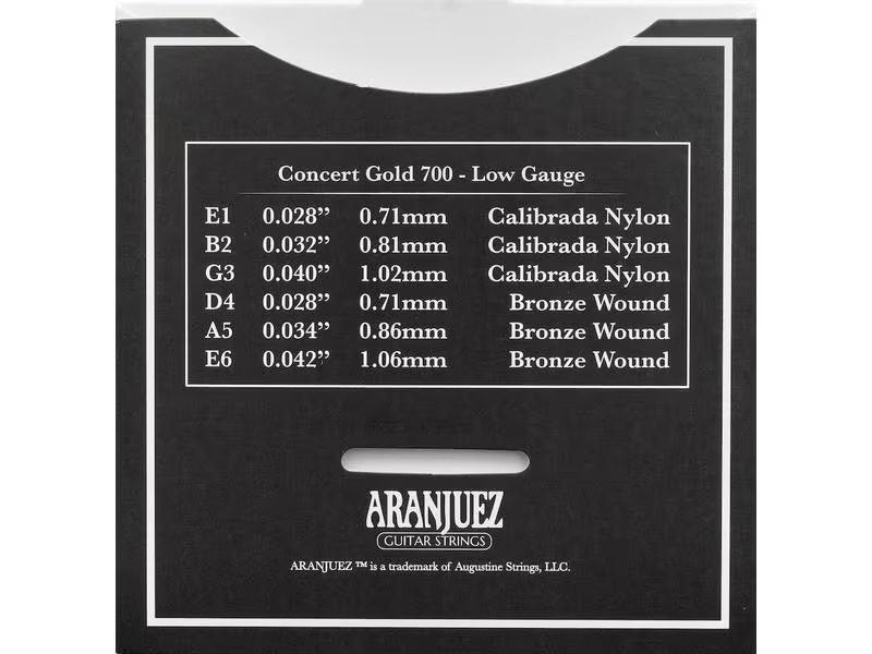 Aranjuez Gitarrensaiten Concert Gold 700 – Low Gauge
