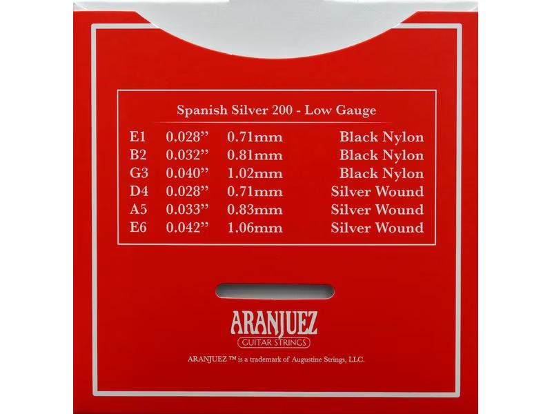 Aranjuez Gitarrensaiten Spanish Silver 200 – Low Gauge
